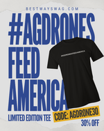 Ag Drones Feed America Tee | Black