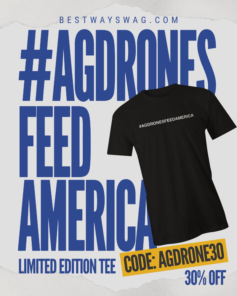 Ag Drones Feed America Tee | Black
